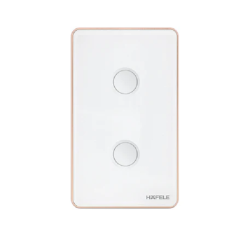 Công tắc đèn thông minh Hafele 820.71.004, HSL-LSXG01B/W, 2 nút, màu trắng