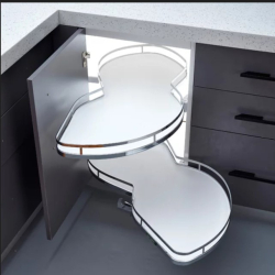 Kệ góc lá đáy composite màu trắng Inoxen KGM-180L/R