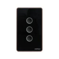 Công tắc đèn thông minh Hafele 820.71.002, HSL-LSXG01B/W, 3 nút, màu đen