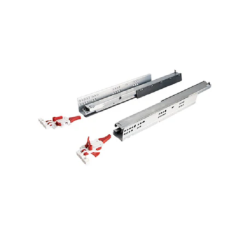 Ray âm Hafele Matrix UM 433.32.174, mở toàn phần, nhấn mở, bao gồm bas lắp đặt, Chiều dài/ Chiều dài ngăn kéo/ Chiều sâu hộc tủ (mm): 450/ 440/ 455