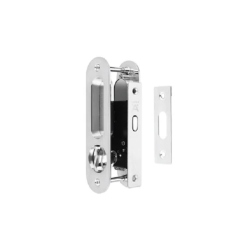 Bộ khóa kèm tay nắm hình oval Hafele 499.65.108, cửa toilet