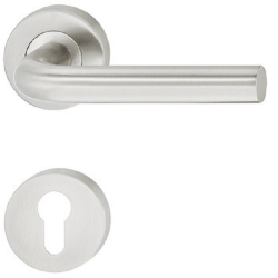 Tay nắm gạt có nắp che 903.92.596, lớp phủ inox mờ, dùng cho cửa phòng