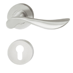 Tay gạt cửa trên nắp chụp tay nắm 903.92.686, lớp phủ inox mờ, dùng cho cửa phòng