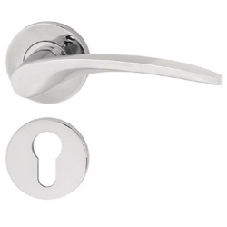 Tay gạt cửa trên nắp chụp tay nắm 903.98.141, bộ PC, inox mờ