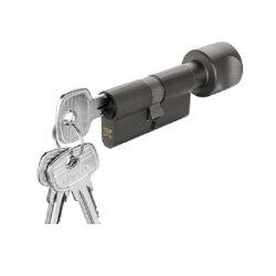 Ruột khóa cửa phòng Hafele 916.63.321, size C 61mm, màu Graphite Black