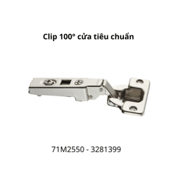 Bản lề CLIP góc mở 100° 71M2550 3281399, trùm hết