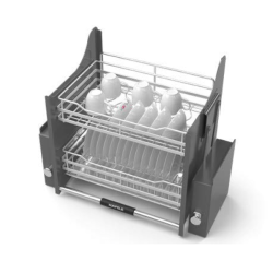 Rổ chén đĩa Hafele với thiết kế lưới tròn LENTO 504.76.010