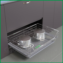 KỆ ĐỰNG XOONG NỒI INOX SUS304 NAN DẸT  GB304- 60