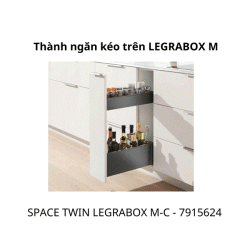 Gia vị kéo blum SPACE TWIN LEGRABOX M-C, rộng 200 -300mm, 7915624, xám