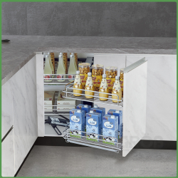 KỆ GÓC LIÊN HOÀN INOX SUS304 NAN OVAL GO304-90L/GO304-90R