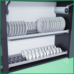 GIÁ BÁT CỐ ĐỊNH NAN OVAL PHỦ NANO GOP-H160, GOP-H170, GOP-H180, GOP-H190