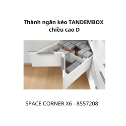 Ngăn kéo góc Blum SPACE CORNER X6 8557208