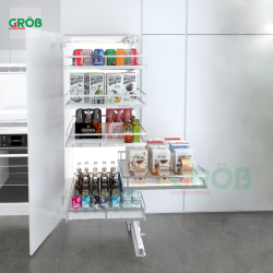 Tủ đồ khô xoay nan dẹt inox 304 GM304- 550