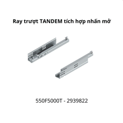 Ray trượt Blum TANDEM tích hợp nhấn mở 550F5000T 2939822 mở 3/4, 30kg, 500mm