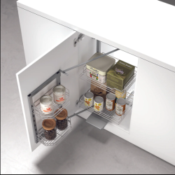 Rổ tủ đồ khô cánh mở xoay 2 tầng Hafele - DOLCE 548.65.006