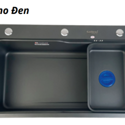 CHẬU RỬA CHÉN BÁT 1 HỘC PHỦ NANO ĐEN GOLICAA GA-7545ND