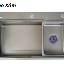 CHẬU RỬA CHÉN BÁT 1 HỘC NANO XÁM GOLICAA GA-7846NX