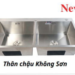 CHẬU RỬA CHÉN 2 HỘC ĐỀU KHÔNG SƠN HANDMADE GOLICAA GC-10050KS