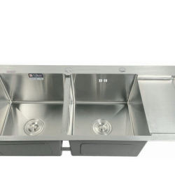 CHẬU RỬA CHÉN 2 HỘC 1 CÁNH HANDMADE GOLICAA GD-10048 SUS 304