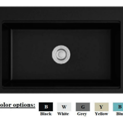 Chậu Rửa Chén Đá Granite 1 Hộc Nhập Khẩu GOLICAA GAD-6846E