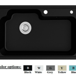 Chậu Rửa Chén Đá Granite 1 Hộc Nhập Khẩu GOLICAA GAD-7848D