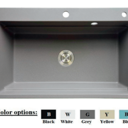 Chậu Rửa Chén Đá Granite 1 Hộc Nhập Khẩu GOLICAA GAD-8050E