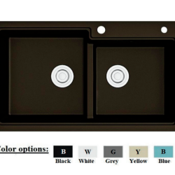 Chậu Rửa Chén Đá Granite Nhập Khẩu 2 Hộc 1 cánh Golicaa GDD-11650LB