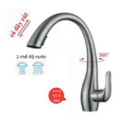 Vòi rửa chén nóng lạnh GOLICAA GL-453