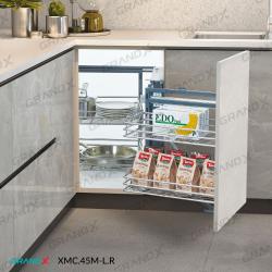 Kệ góc liên hoàn - Nan Oval SUS304 Grandx Moonlight XMC.45M