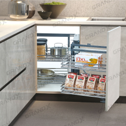 Kệ góc liên hoàn - Nan dẹt SUS 304 Grandx Sirius XMC.45S